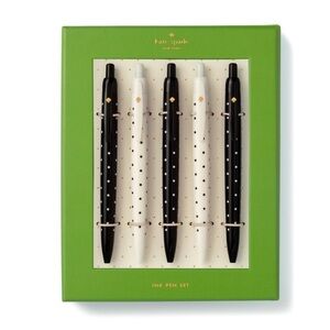 Kate Spade Black and White Polka Dot Stationery Set